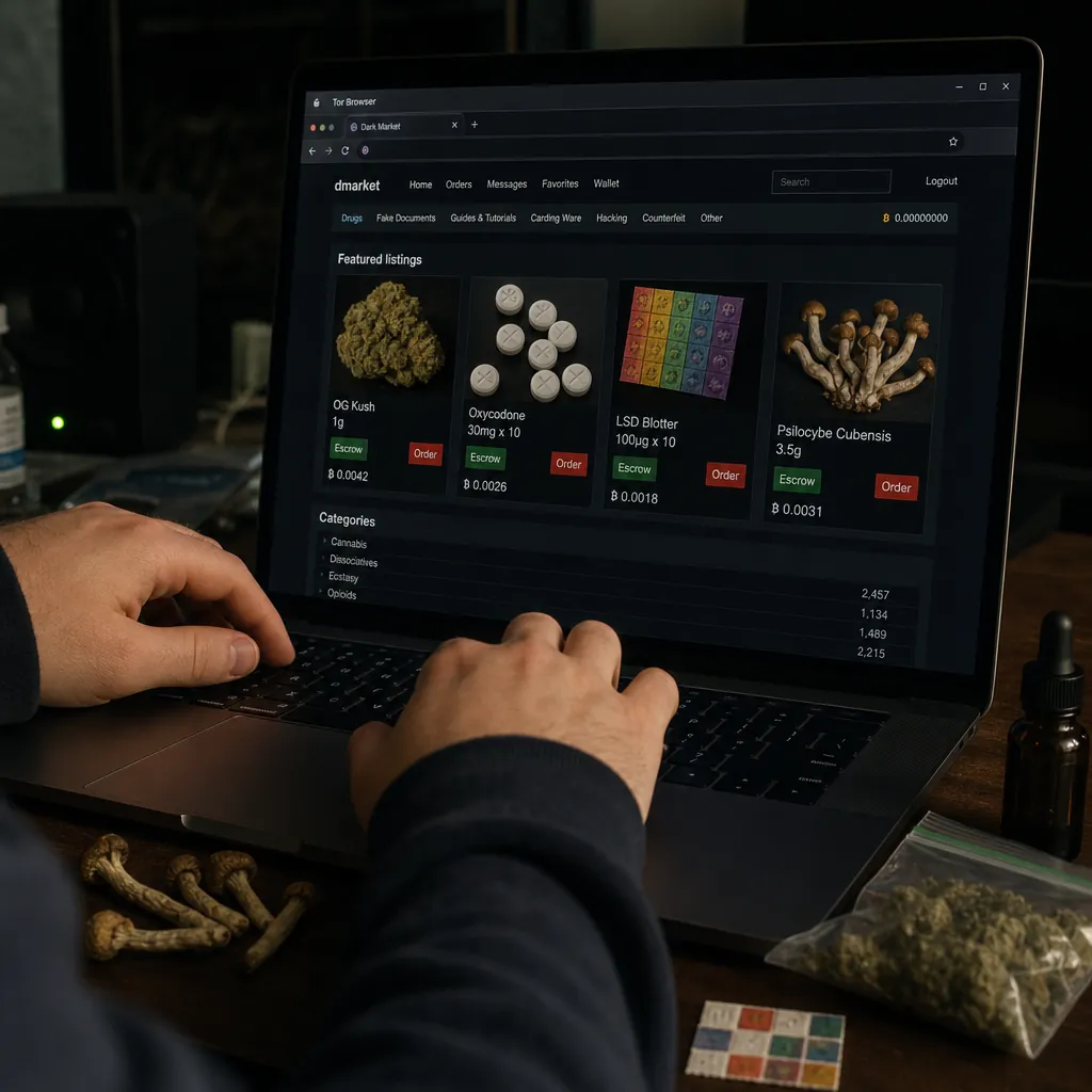 Dark market link interface preview