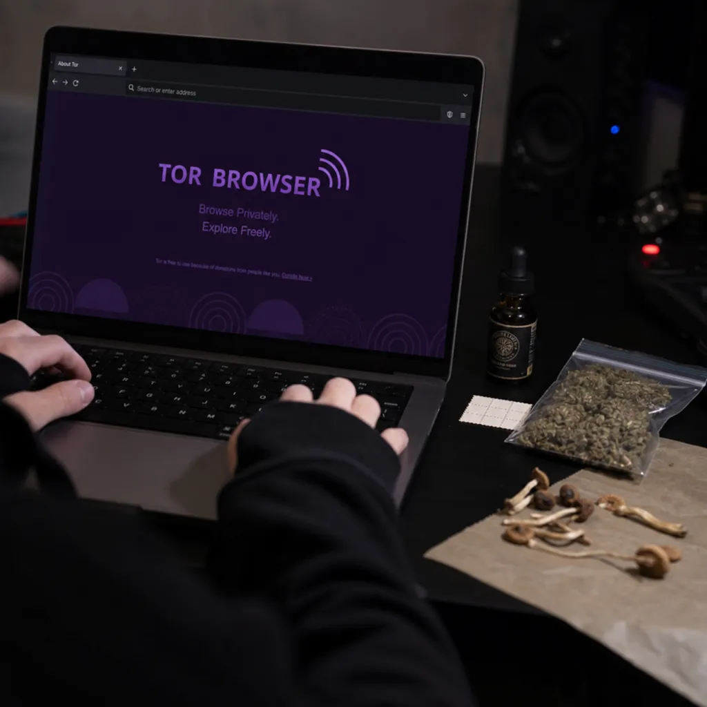 Dark web drug marketplace interface preview