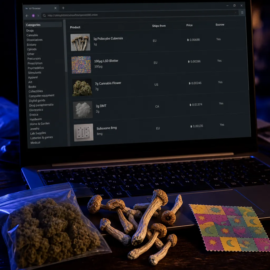 Dark web market links interface preview