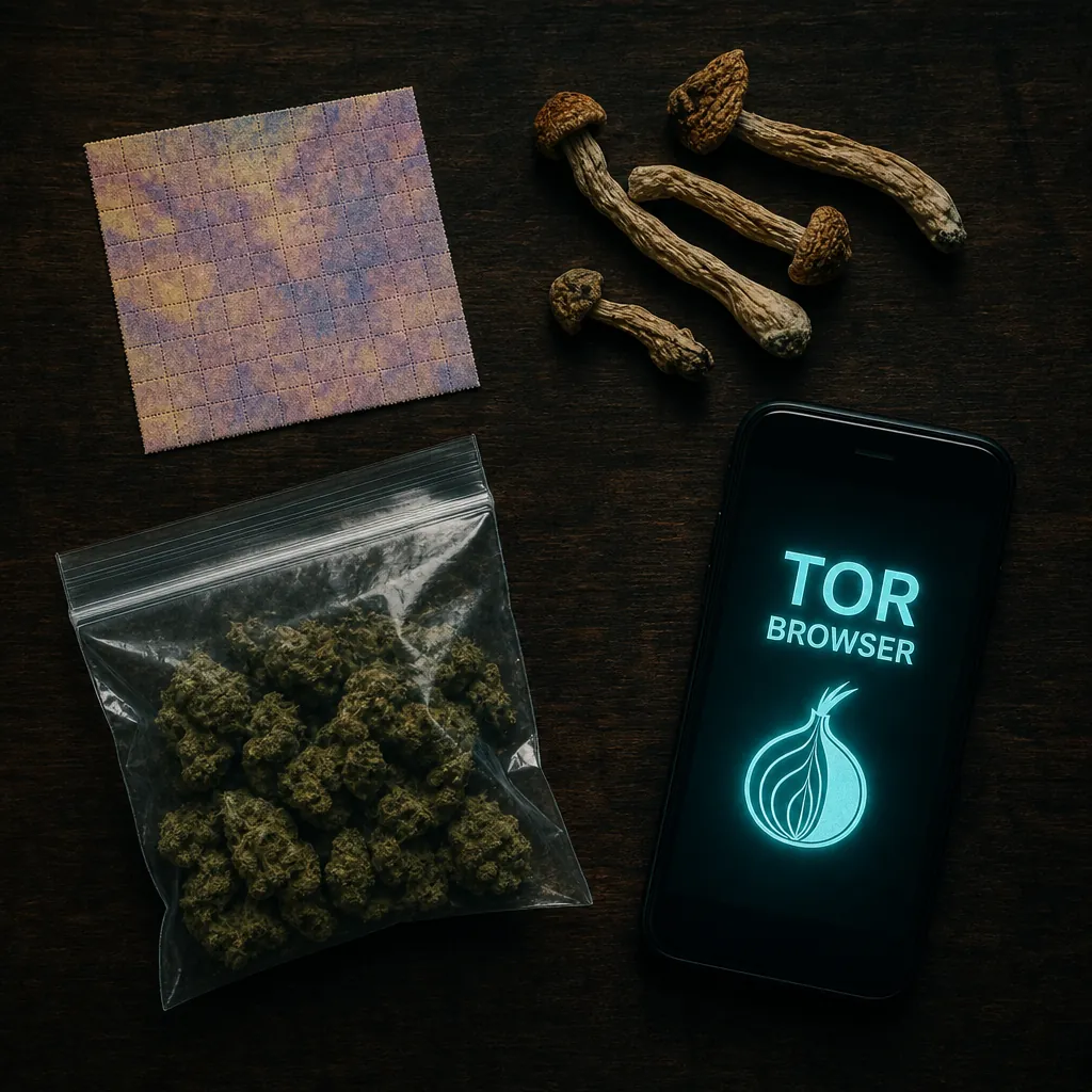 Dark web market interface preview
