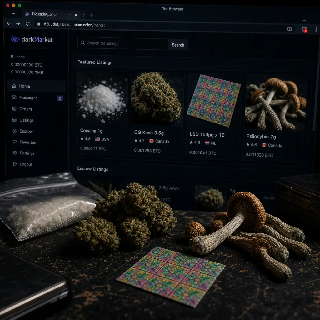 Darknet markets interface preview